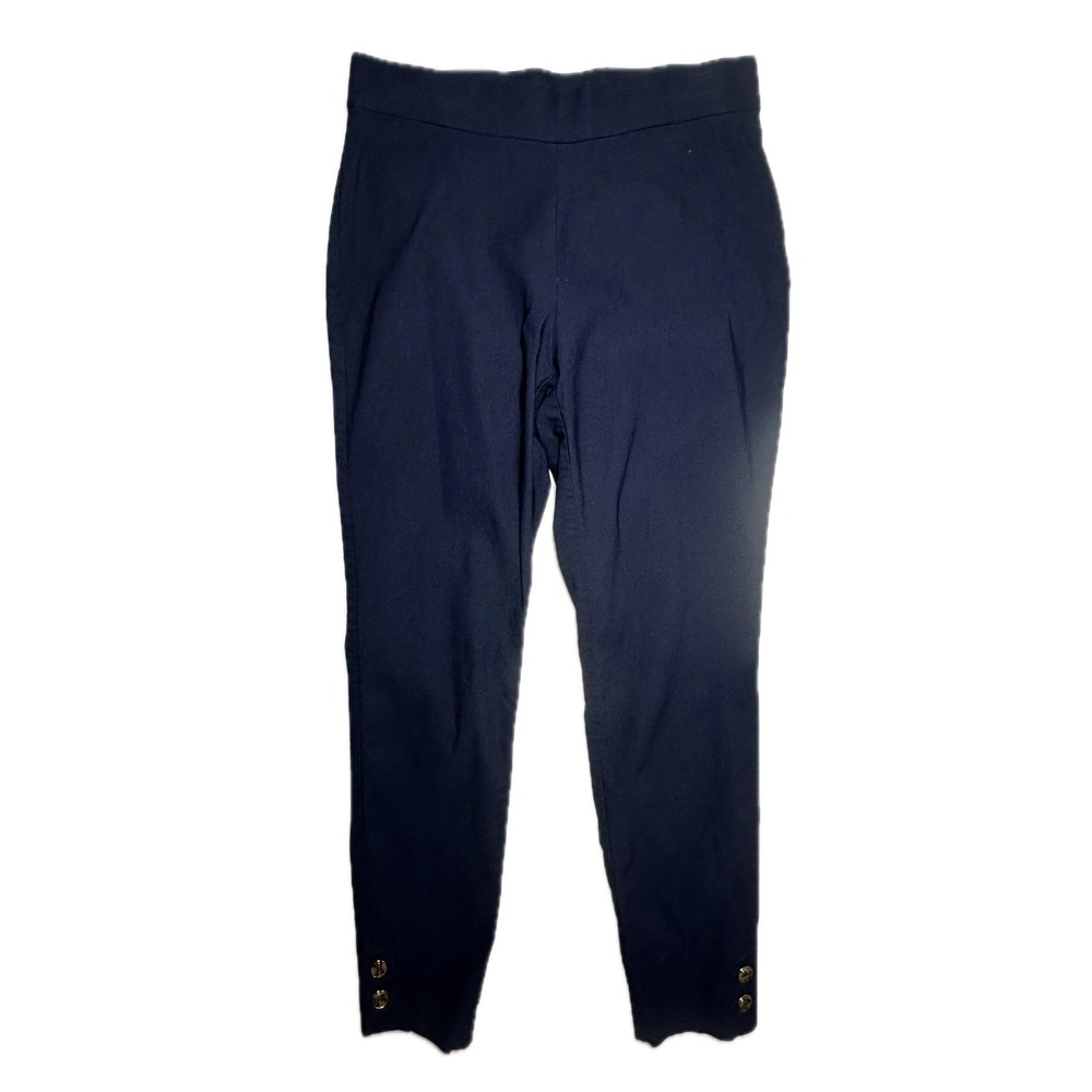 Counterparts‎ Women's Navy Blue Ankle Length Pants Size S Button Detail